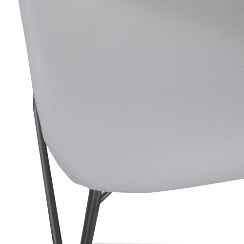 Gretchen Sc Wht Contemporary Curved Back Side Chair Sled Base 8