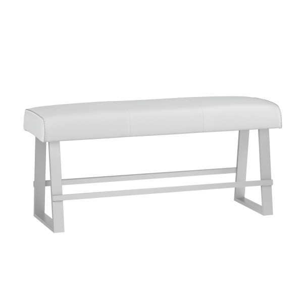 Contemporary Counter Height Bench  Highlight Stitching