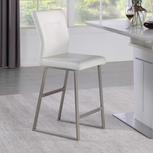 Gwen Cs Wht Contemporary Counter Height Stool Highlight Stitching 1