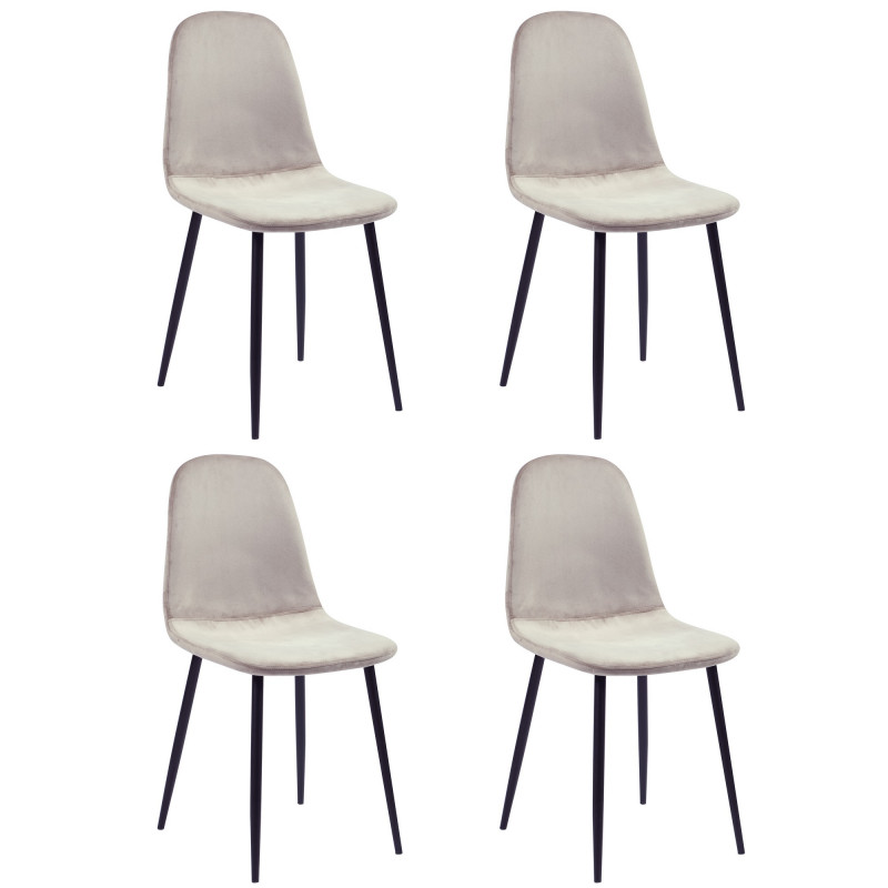 HEATHER-SC-TPE Contemporary Fabric Upholstered Side Chair (Set of 4)