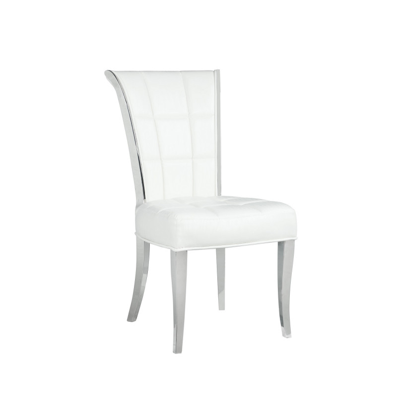 Iris Sc Wht Contemporary Tufted Side Chair 1