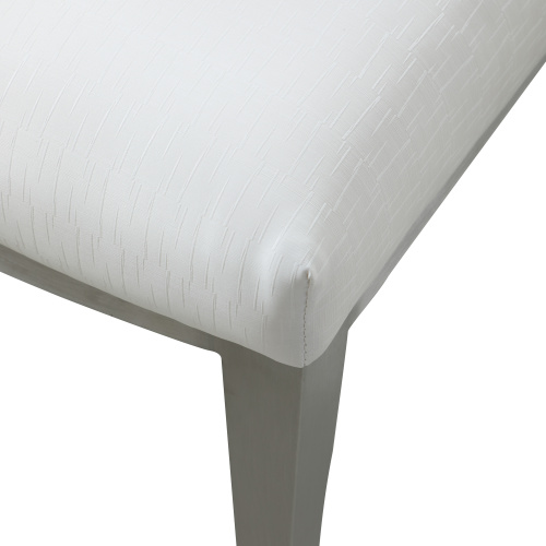 Isabel Sc Wht Bsh High Back Upholstered Chair Stainless Steel Frame 8