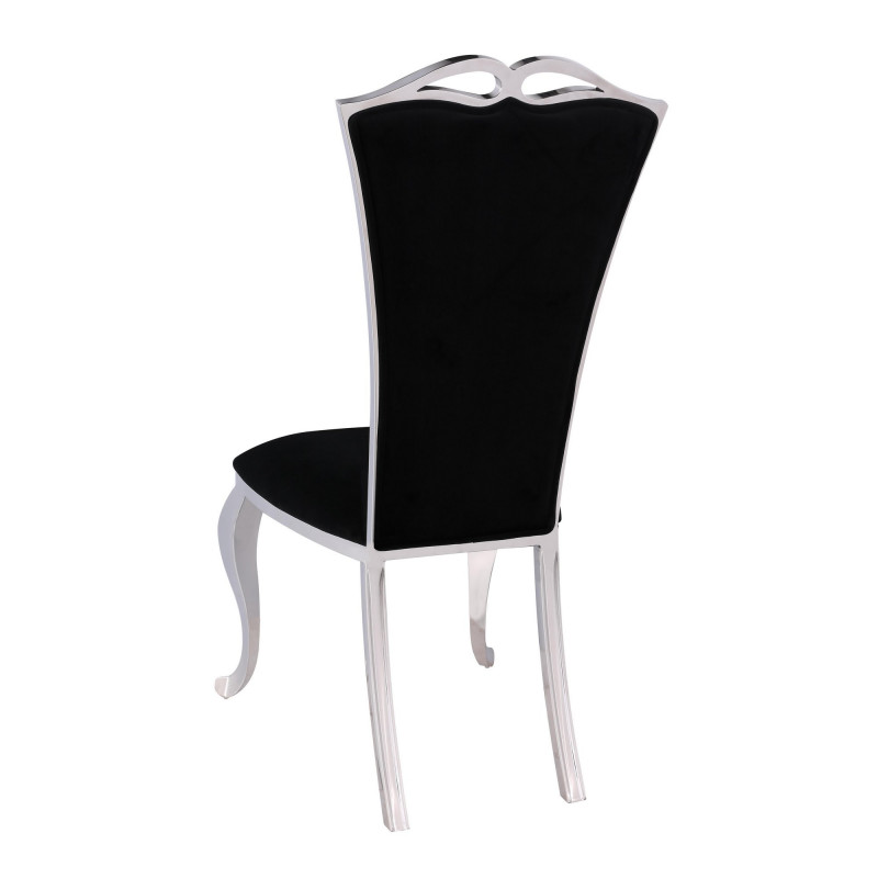 Jamie Sc Blk Modern Tall Back Side Chair Cabriole Legs 2