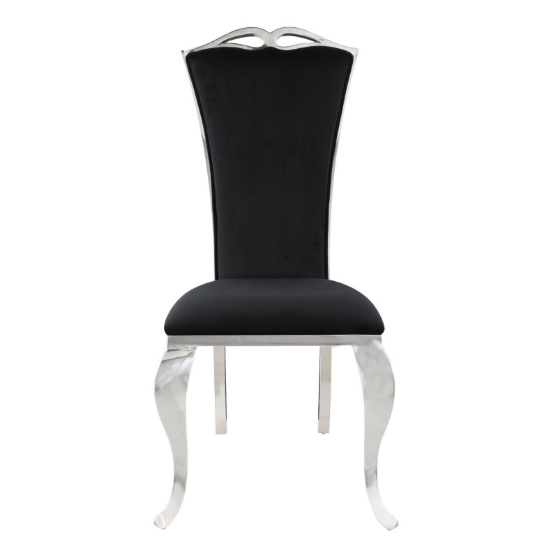 Jamie Sc Blk Modern Tall Back Side Chair Cabriole Legs 3
