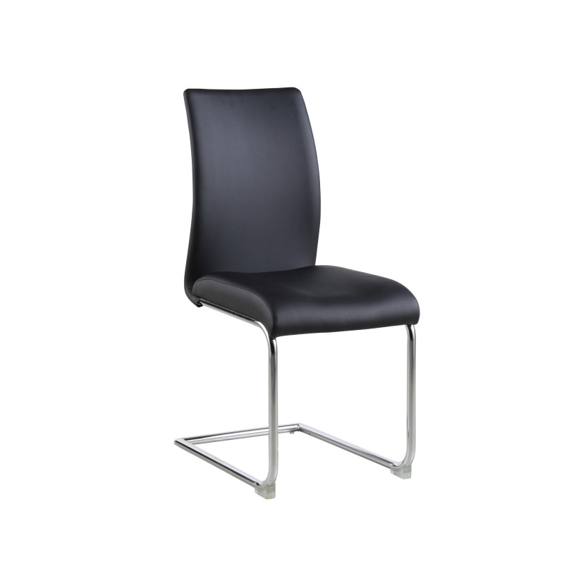 Jane Sc Blk Modern Contour Back Cantilever Side Chair 1