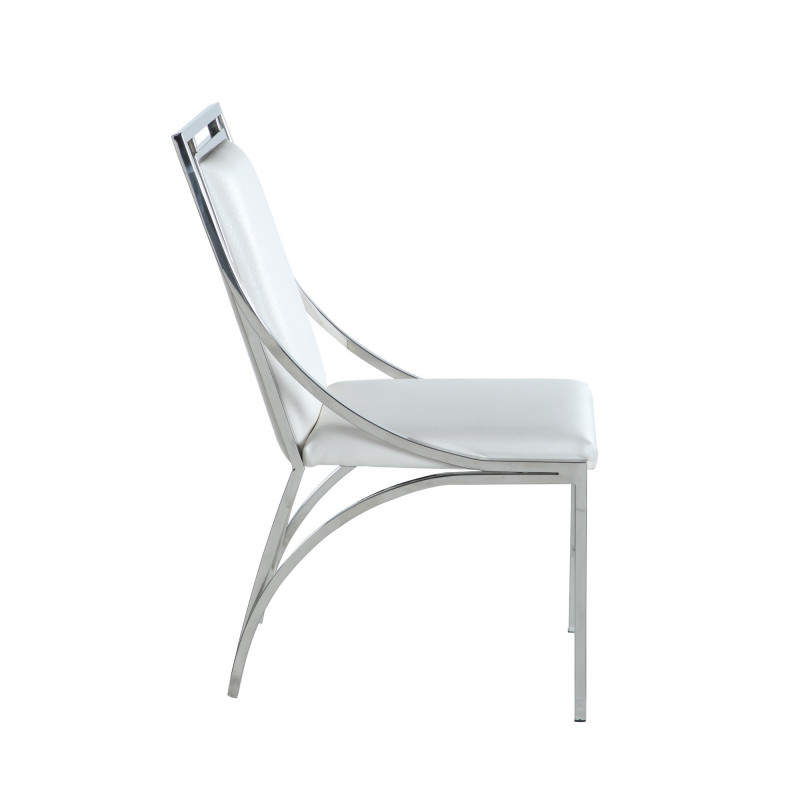 Josie Sc Wht Contemporary Open Frame Side Chair 4