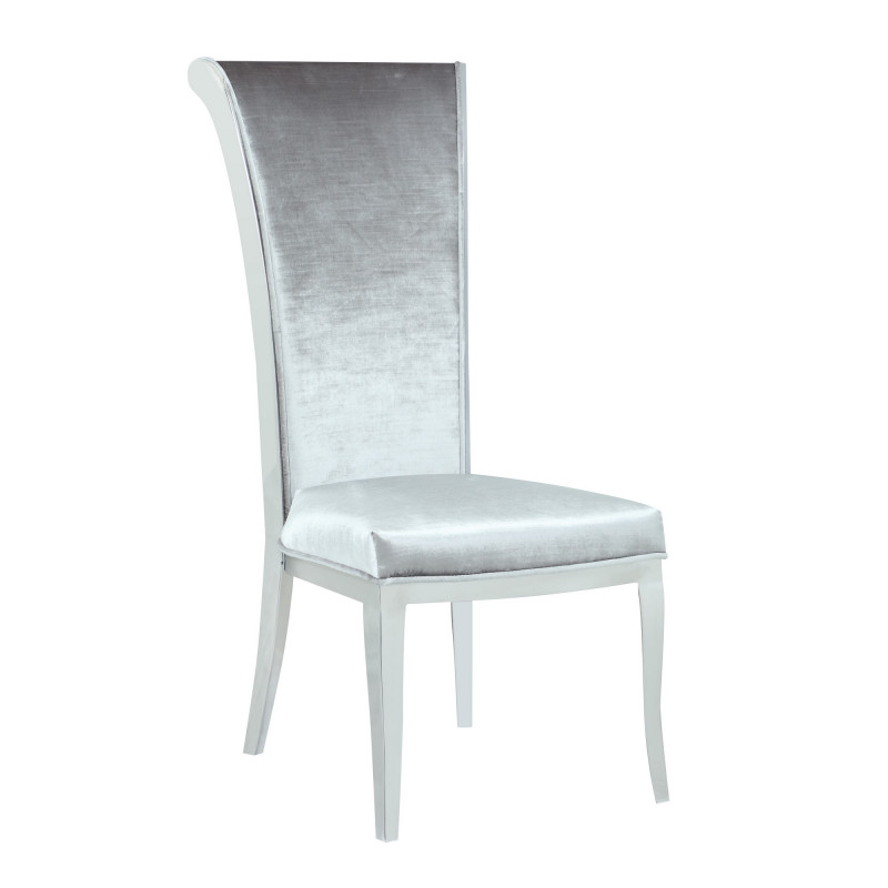 Joy Sc Gry Fab Contemporary Tall Roll Back Side Chair 2