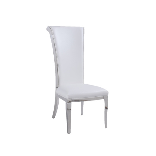 Joy Sc Wht Contemporary Tall Roll Back Side Chair 2