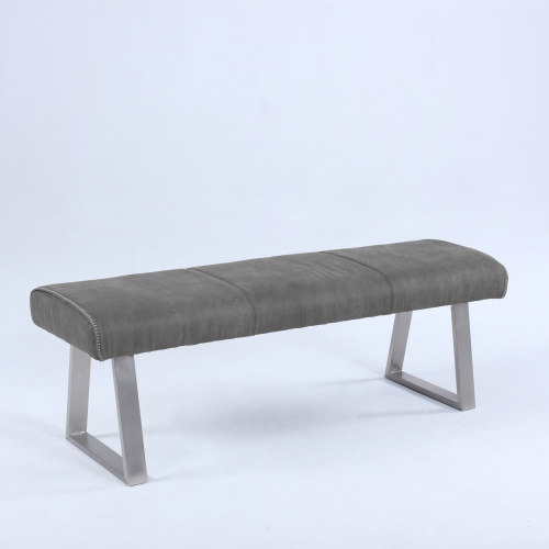 KALINDA-BCH-GRY Contemporary Bench with Highlight Stitching