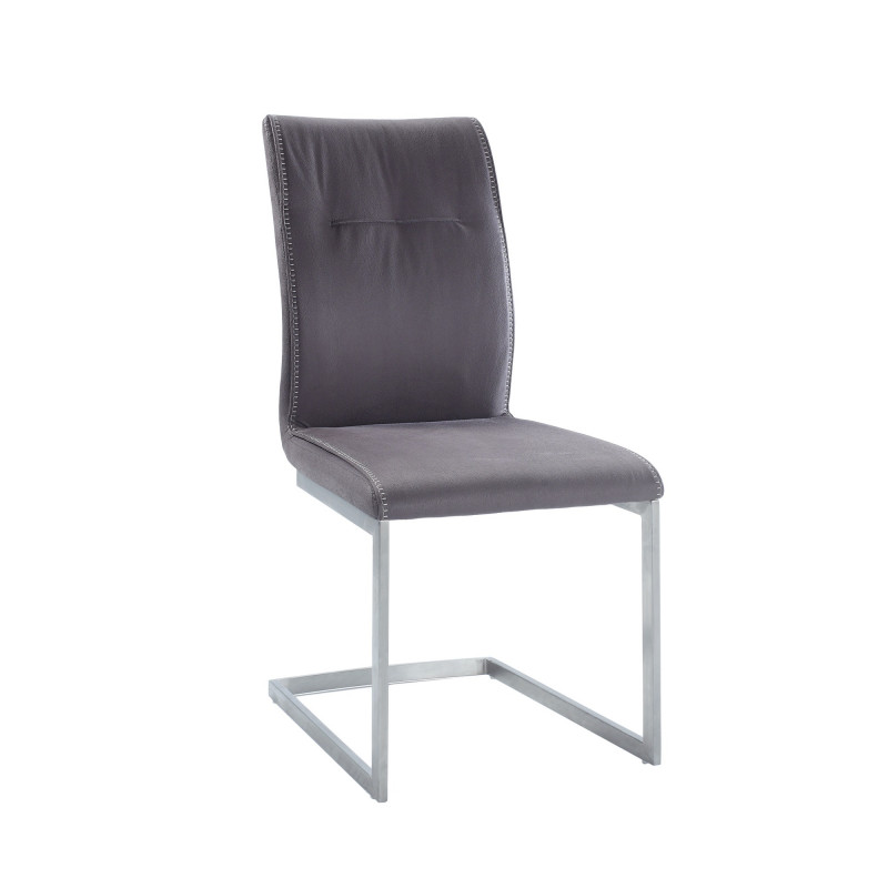 Kalinda Sc Gry Contemporary Cantilever Side Chair Highlight Stitching 2