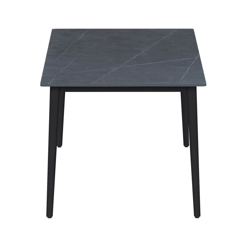 Kate Dt Chintaly Imports Marbleized Sintered Stone Top Table W Steel Four Legged Base 4