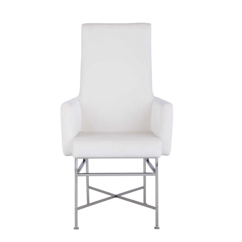 Kendall Ac Crm Contemporary Arm Chair Steel Frame 4