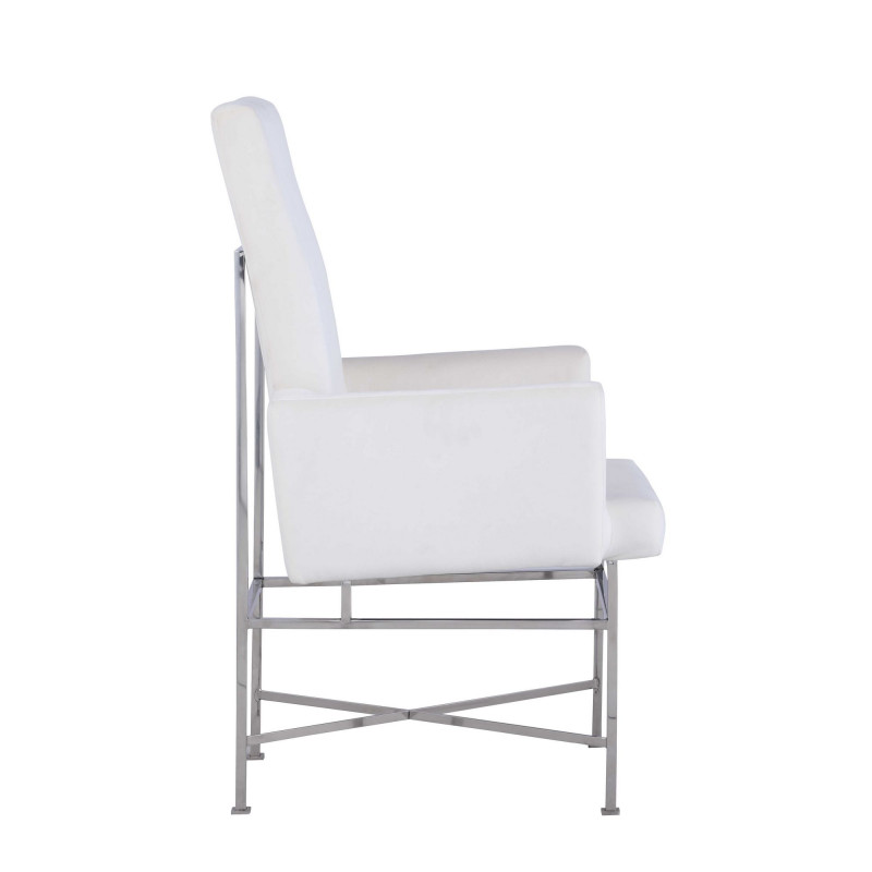 Kendall Ac Crm Contemporary Arm Chair Steel Frame 6
