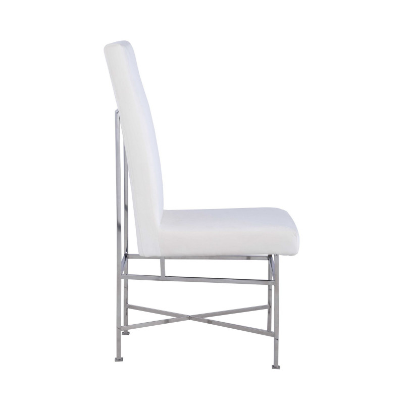 Kendall Sc Crm Contemporary Side Chair Steel Frame 5