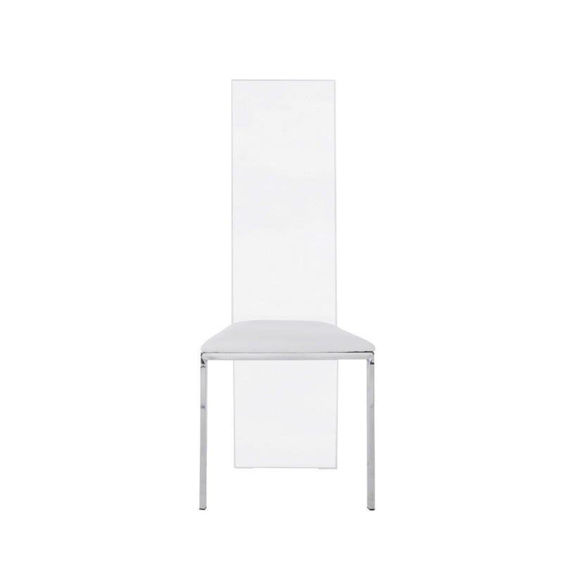 Layla Sc Wht Contemporary Acrylic High Back Upholstered Side Chair 4