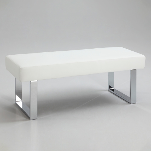 Linden Bch Wht Contemporary Backless Long Bench 2
