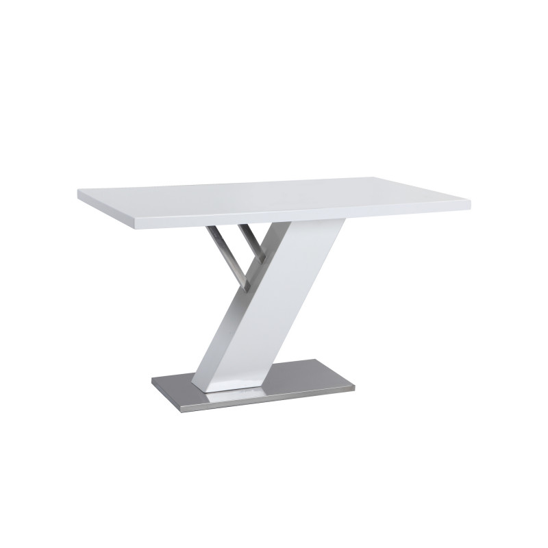 Linden Dt Contemporary Dining Table White Gloss Top Y Shaped Pedestal 3