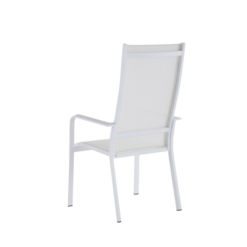 Malibu Ac Wht Hb Contemporary High Back Outdoor Chair With Sling Seat 3