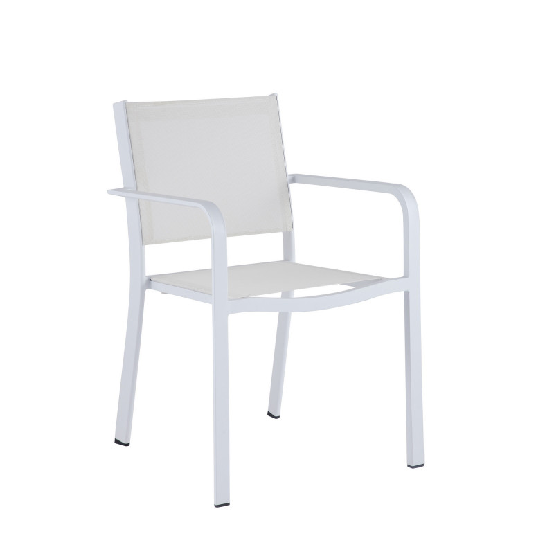 Malibu Ac Wht Lb Contemporary Low Back Outdoor Chair With Sling Seat 2