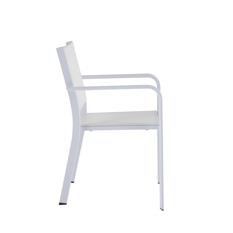 Malibu Ac Wht Lb Contemporary Low Back Outdoor Chair With Sling Seat 6