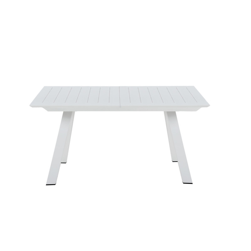 MALIBU-DT-WHT-EXT Contemporary UV Resistant Outdoor Extendable Table