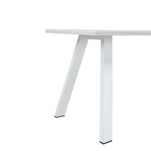 Malibu Dt Wht Ext Contemporary Uv Resistant Outdoor Extendable Table 3