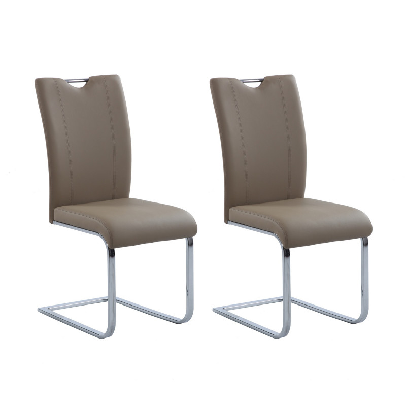 MELISSA-SC-TPE Contemporary Handle-Back Cantilever Side Chair (Set of 2)