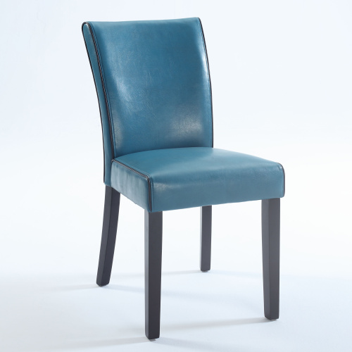 Michelle Prs Sc Blu Bonded Leather Parson Chair 1