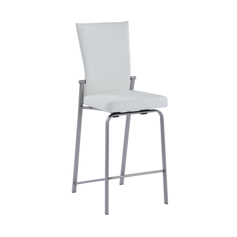 Contemporary Motion Back Counter Stool  Brushed Steel Frame