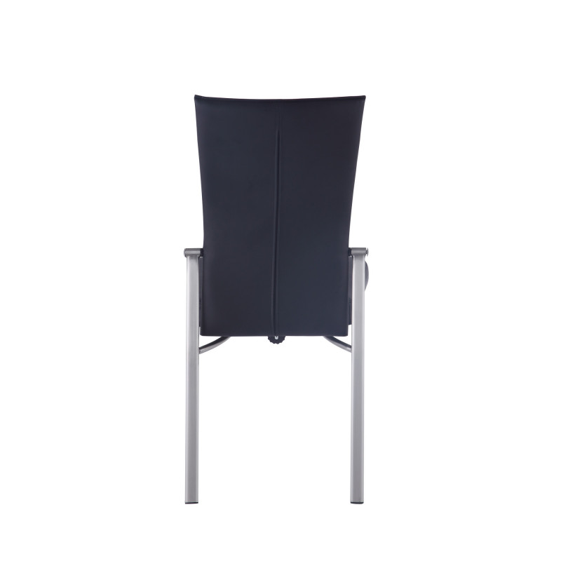 Molly Sc Blk Bsh Contemporary Motion Back Side Chair Brushed Steel Frame 5