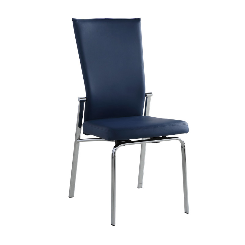 Molly Sc Blu Contemporary Motion Back Side Chair Chrome Frame 1