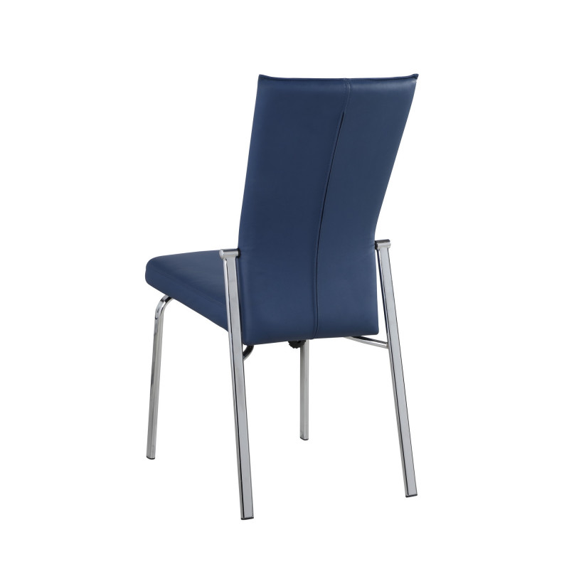 Molly Sc Blu Contemporary Motion Back Side Chair Chrome Frame 2