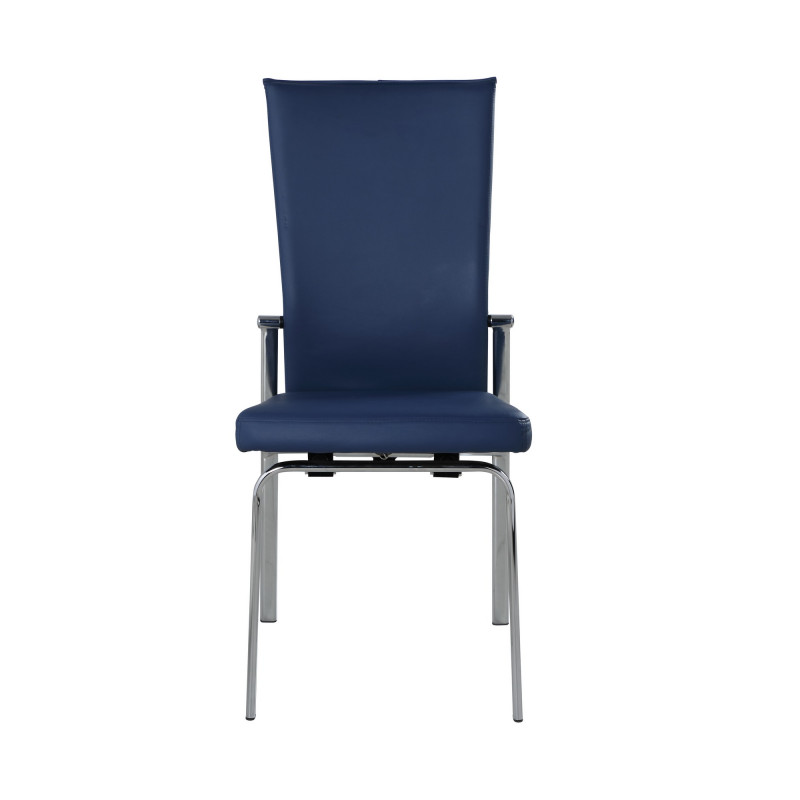 Molly Sc Blu Contemporary Motion Back Side Chair Chrome Frame 3