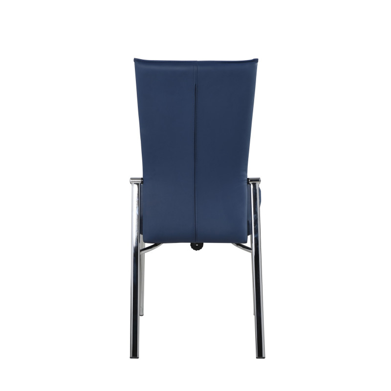 Molly Sc Blu Contemporary Motion Back Side Chair Chrome Frame 5