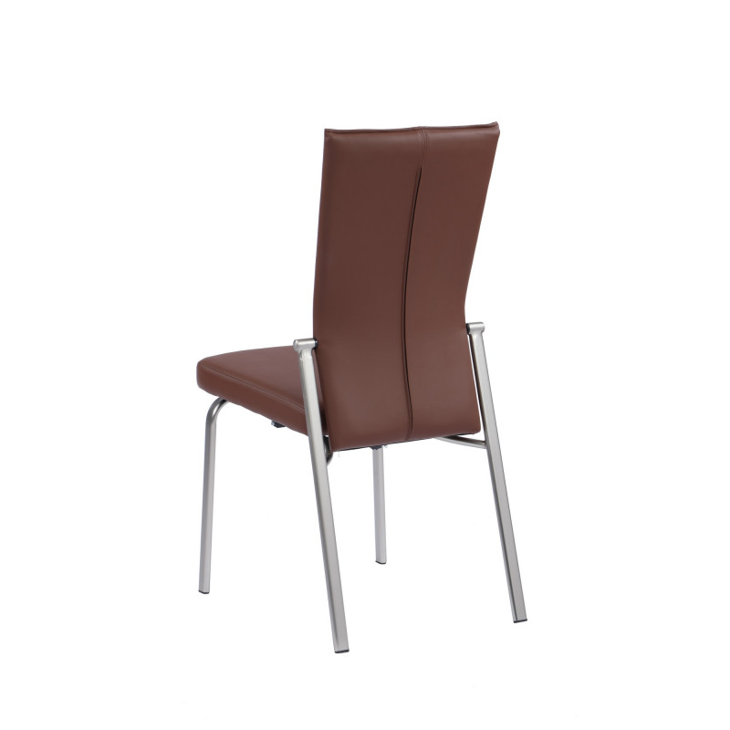 Molly Sc Brw Bsh Contemporary Motion Back Side Chair Brushed Steel Frame 4