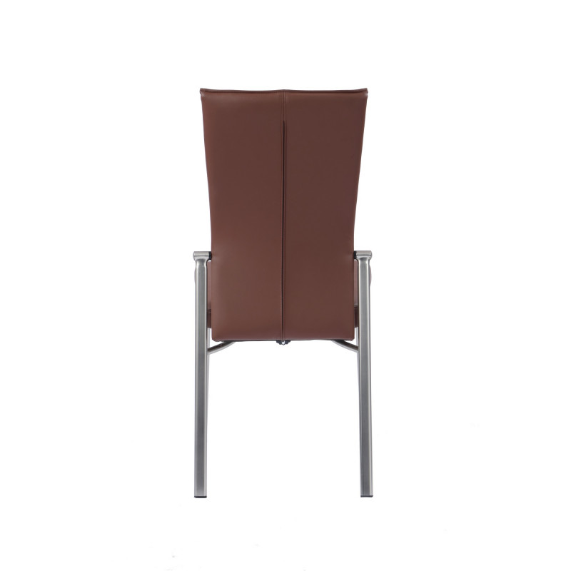 Molly Sc Brw Bsh Contemporary Motion Back Side Chair Brushed Steel Frame 5