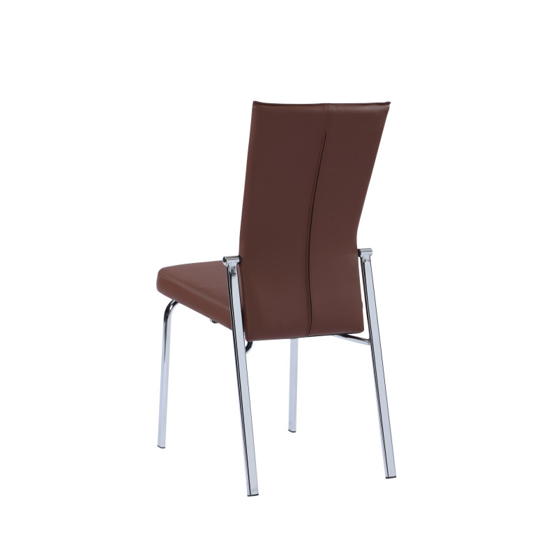 Molly Sc Brw Contemporary Motion Back Side Chair Chrome Frame 3