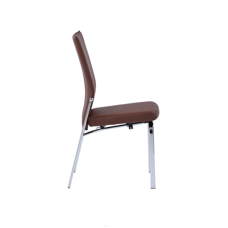 Molly Sc Brw Contemporary Motion Back Side Chair Chrome Frame 5