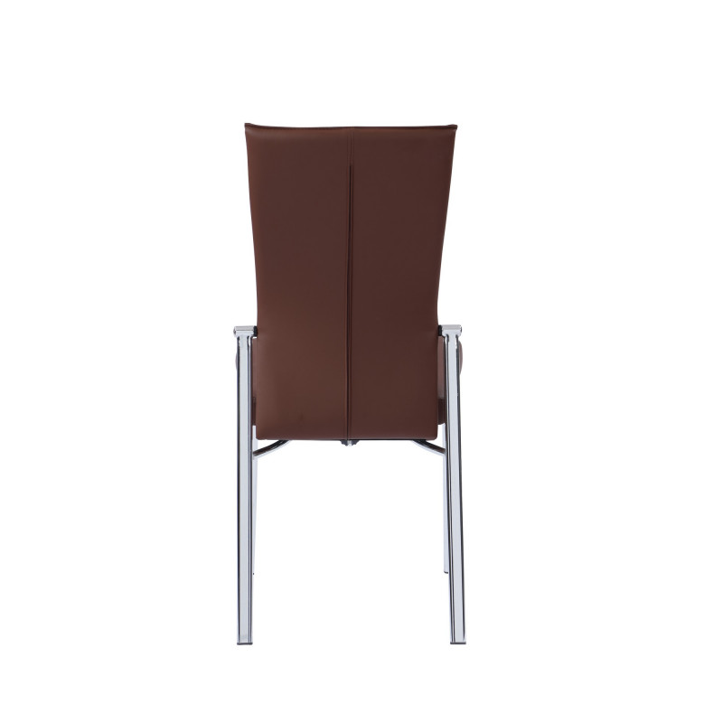 Molly Sc Brw Contemporary Motion Back Side Chair Chrome Frame 6