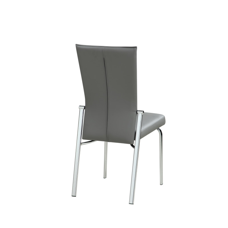 Molly Sc Gry Bsh Contemporary Motion Back Side Chair Brushed Steel Frame 2