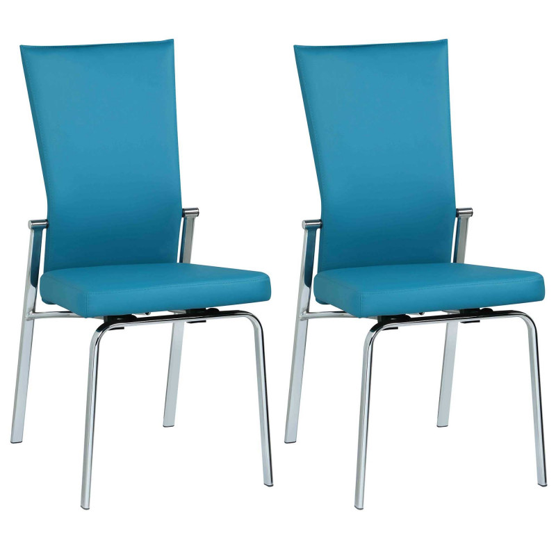 MOLLY-SC-TQE Contemporary Motion-Back Side Chair  Chrome Frame (Set of 2)