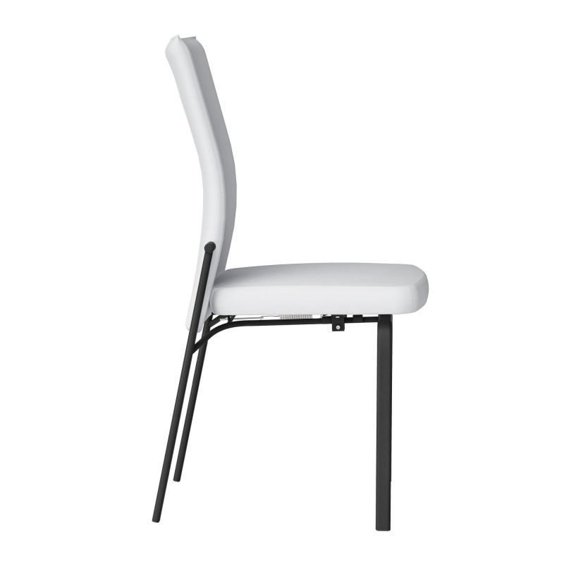 Molly Sc Wht Blk Contemporary Motion Back Side Chair 4