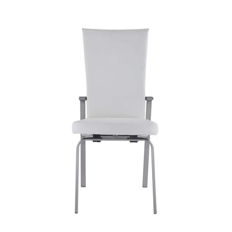 Molly Sc Wht Bsh Contemporary Motion Back Side Chair Brushed Steel Frame 4