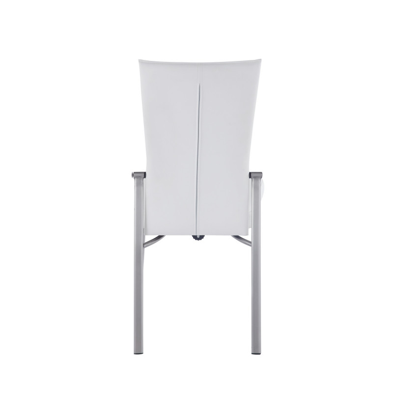 Molly Sc Wht Bsh Contemporary Motion Back Side Chair Brushed Steel Frame 5