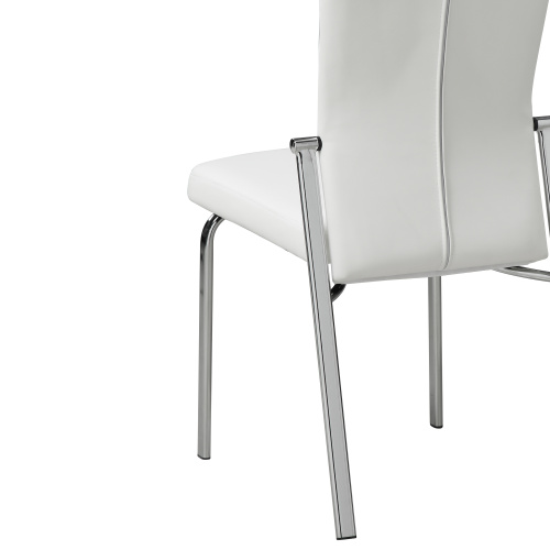 Molly Sc Wht Bsh Contemporary Motion Back Side Chair Brushed Steel Frame 7