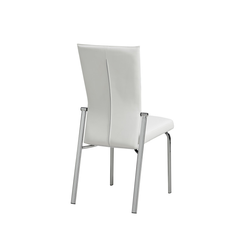 Molly Sc Wht Contemporary Motion Back Side Chair Chrome Frame 3