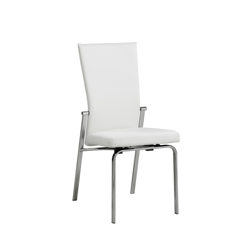 Molly Sc Wht Lth Contemporary Motion Back Leather Upholstered Side Chair 2