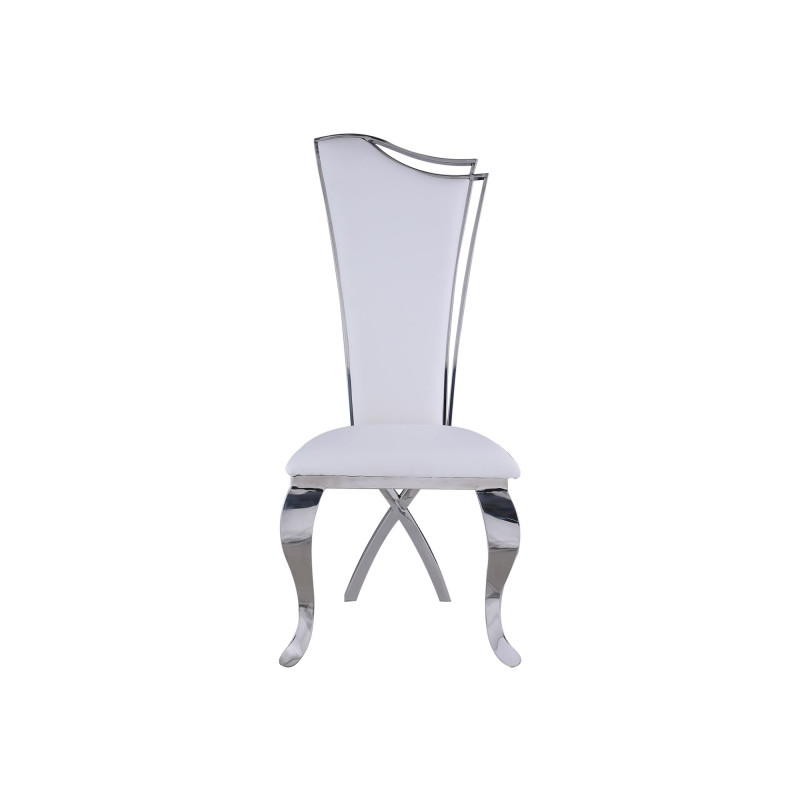 Nadia Sc Wht Contemporary Tall Back Upholstered Side Chair 8