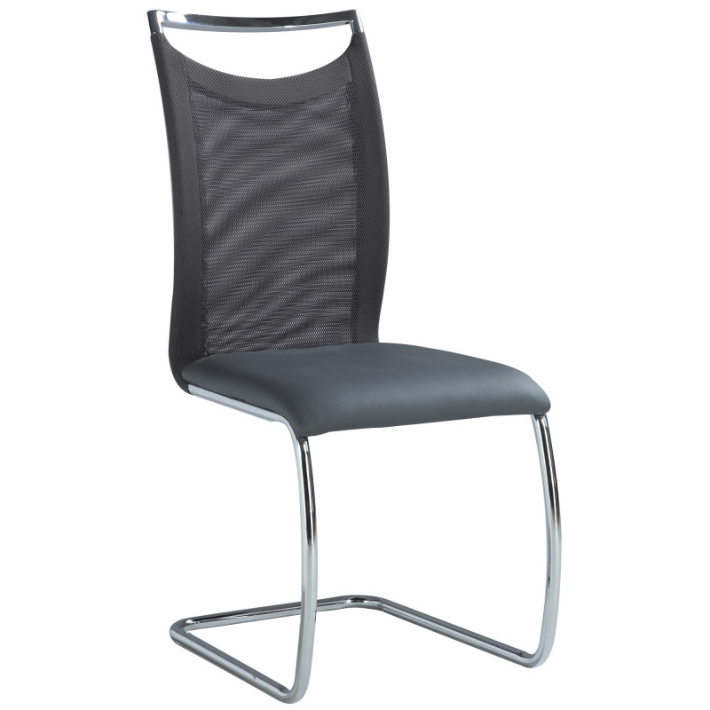 Nadine Sc Gry Meshed Back Cantilever Side Chair 1
