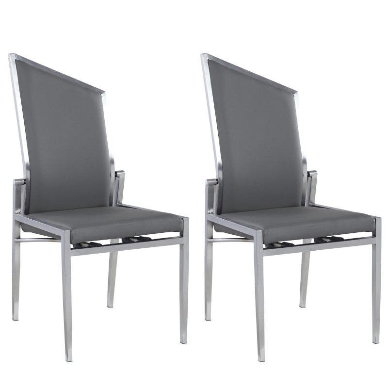 NALA-SC-GRY-BSH Motion-Back Side Chair (Set of 2)